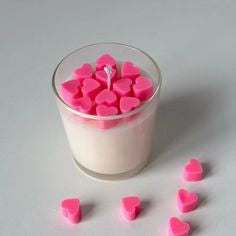 Pink Hearts Candle 💖